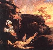 LISS, Johann Abel Mourned by his Parents sg oil painting